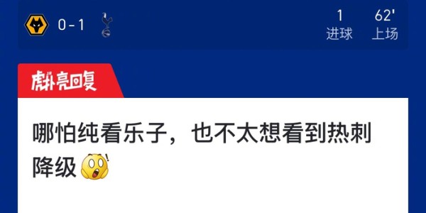 leyu乐鱼体育-狼队0比1热刺，帕利尼亚进球获虎扑9.7分|若昂·帕利尼亚|托特纳姆热刺|英冠|评分_新浪体育_新浪新闻